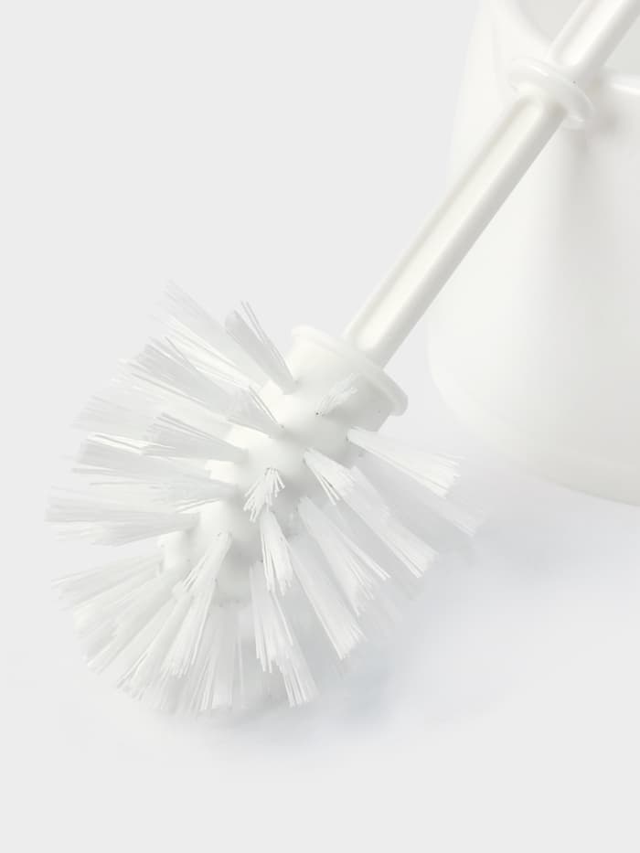 Ёршик для унитаза «Блеск. Эконом», 12.5×12.5×37.5 см, с подставкой, белый