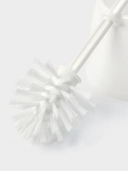 Ёршик для унитаза «Блеск. Эконом», 12.5×12.5×37.5 см, с подставкой, белый