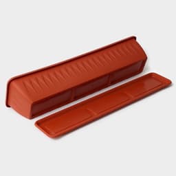 Балконный ящик для цветов «Алиция», 15 л, 80×18×15 см, с поддоном, цвет терракотовый