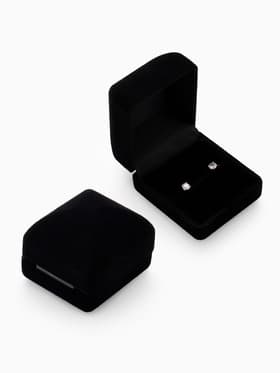 Футляр под серьги, кольцо «Традиции», бархатный, 4.5×5 см, чёрный