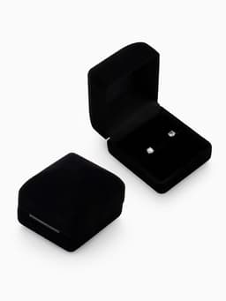 Футляр под серьги, кольцо «Традиции», бархатный, 4.5×5 см, чёрный