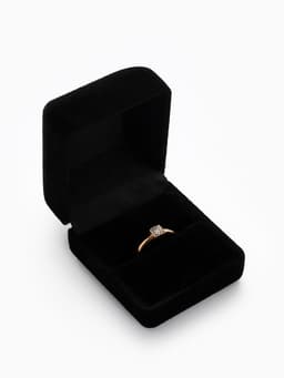 Футляр под серьги, кольцо «Традиции», бархатный, 4.5×5 см, чёрный