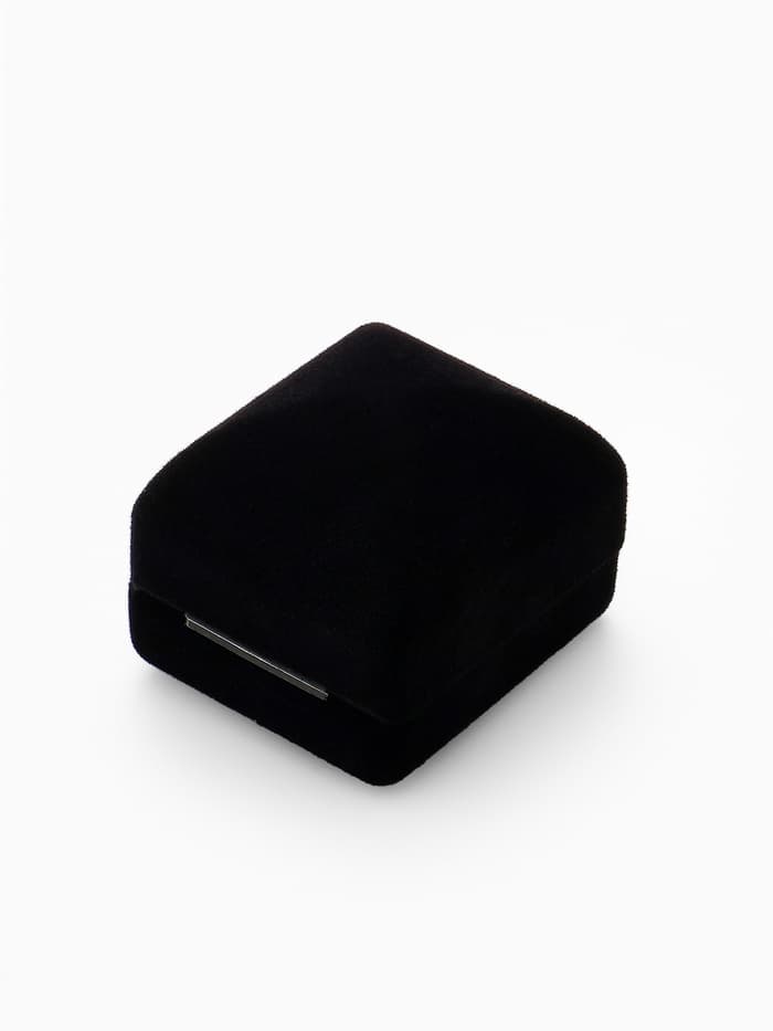 Футляр под серьги, кольцо «Традиции», бархатный, 4.5×5 см, чёрный