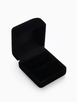 Футляр под серьги, кольцо «Традиции», бархатный, 4.5×5 см, чёрный