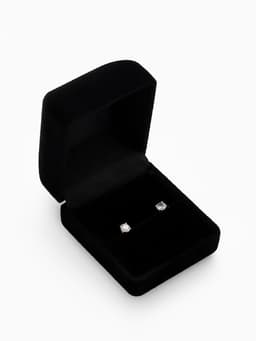 Футляр под серьги, кольцо «Традиции», бархатный, 4.5×5 см, чёрный
