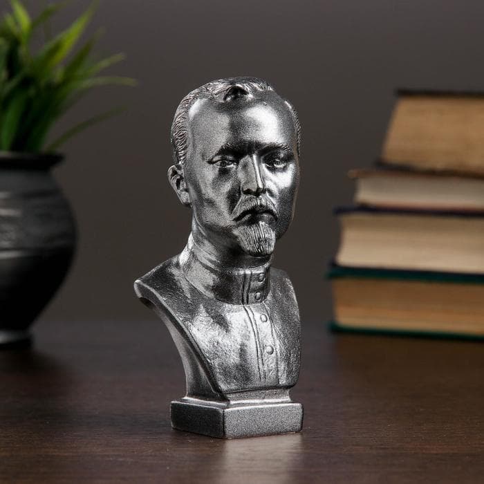 Бюст «Дзержинский», фигурка гипс, металлик, 6×12×6 см