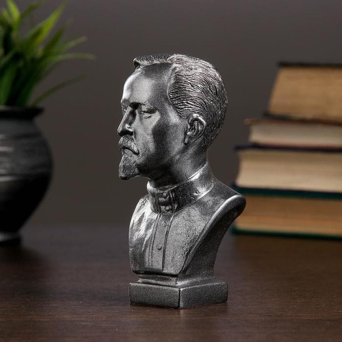 Бюст «Дзержинский», фигурка гипс, металлик, 6×12×6 см