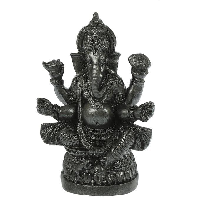 Фигурка гипс «Ганеша», металлик, 7×18×12 см