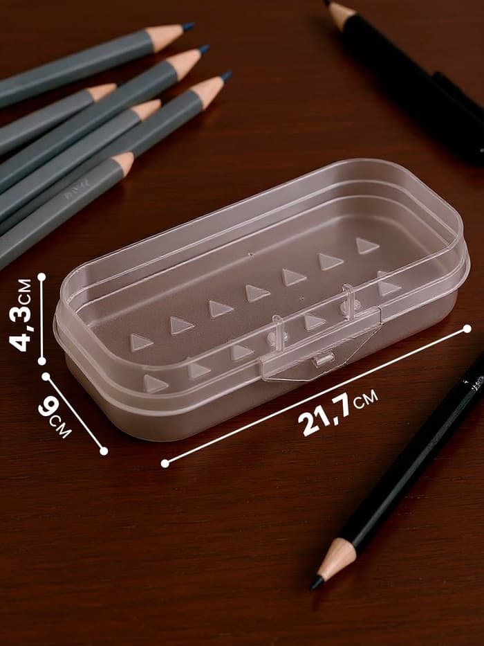 Пенал - футляр «Стамм. Cristal», 90×217×43 мм, пластиковый, прозрачный, бесцветный, европодвес