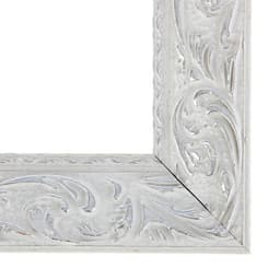 Рама для картин (зеркал) 40×60×4 см, дерево «Версаль», бело-серебристая