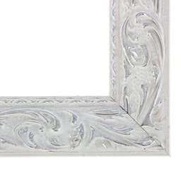 Рама для картин (зеркал) 30×40×4 см, дерево «Версаль», бело-серебристая
