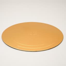 Подложка для торта усиленная, 22 см, золото - белый, 3.2 мм