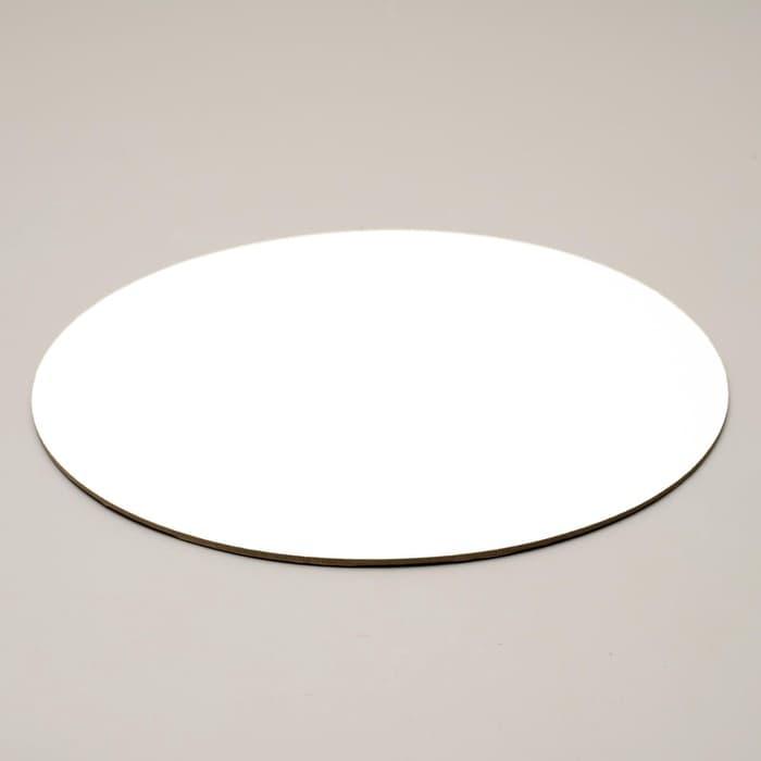 Подложка для торта усиленная, 22 см, золото - белый, 3.2 мм