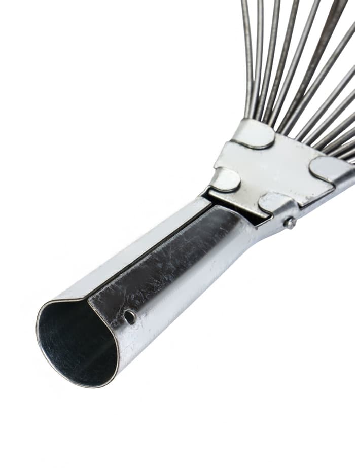 Грабли веерные, проволочные, 18 зубцов, металлические, тулейка 25 мм, без черенка