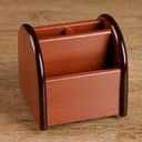 Органайзер 4 секции, на вращающейся подставке, под бук, 12×12×12 см