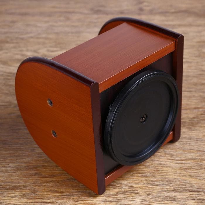 Органайзер 4 секции, на вращающейся подставке, под бук, 12×12×12 см