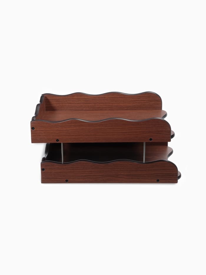 Органайзер 2 секции, для бумаг, Венге, 25×35×16 см