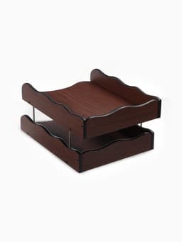 Органайзер 2 секции, для бумаг, Венге, 25×35×16 см