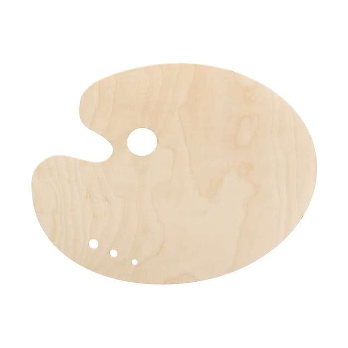 Палитра деревянная овальная №2, 23×30 см, МИКС