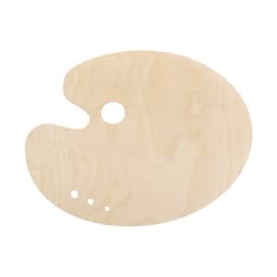 Палитра деревянная овальная №2, 23×30 см, МИКС