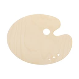 Палитра деревянная овальная №2, 23×30 см, МИКС