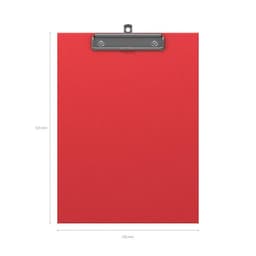 Планшет с зажимом А4, 2 мм, ErichKrause Standard, картон/бумвинил, красный (клипборд)