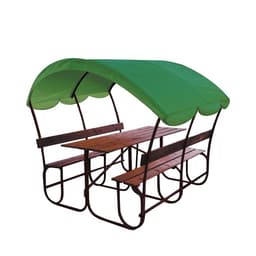 Беседка для дачи «Летняя», 2×1.8×1.9 м, металл, с салатовым тентом