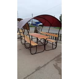 Беседка для дачи «Летняя 3», 2×1.8×1.9 м, металл, под поликарбонат