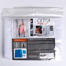 Сетка москитная для дверей, 90×210 см, на магнитах, белая