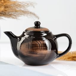 Чайник заварочный Борисовская керамика «Уют», с вкладышем, 1 л, 14×15.5 см, коричневый