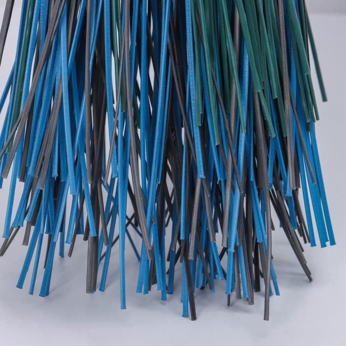 Метла полипропиленовая, наборная, с черенком, 4 кольца, МИКС