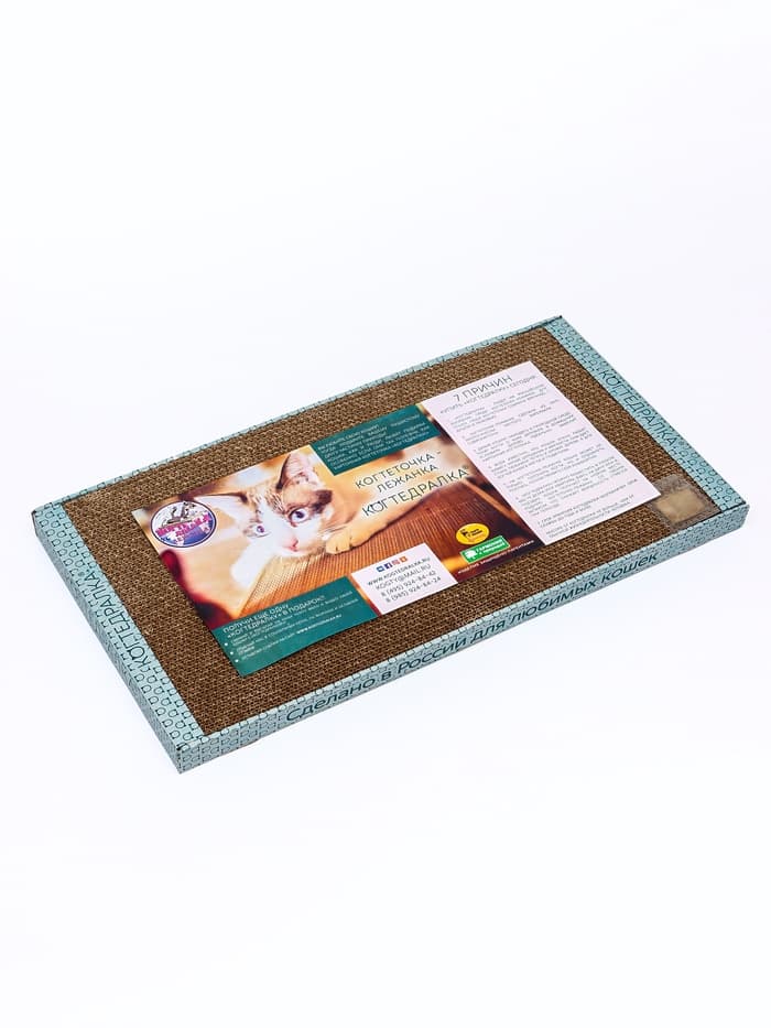 Домашняя когтеточка-лежанка для кошек, 56×30 см, гофрокартон