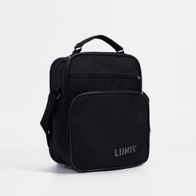 Сумка мужская Luris, 2 отдела на молнии, 2 наружных кармана, чёрная