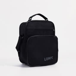 Сумка мужская Luris, 2 отдела на молнии, 2 наружных кармана, чёрная