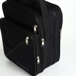 Сумка мужская Luris, 2 отдела на молнии, 4 наружных кармана, 25×17×30 см, чёрная