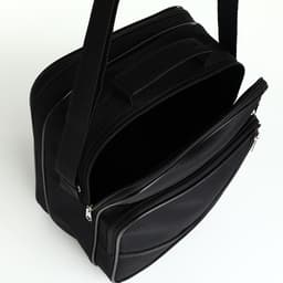 Сумка мужская Luris, 2 отдела на молнии, 4 наружных кармана, 25×17×30 см, чёрная
