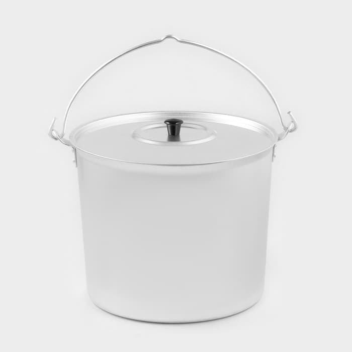 Ведро с крышкой, 10 л, h=21.5 см, d=26 см, алюминий