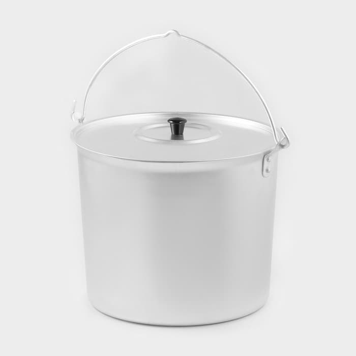 Ведро с крышкой, 10 л, h=21.5 см, d=26 см, алюминий