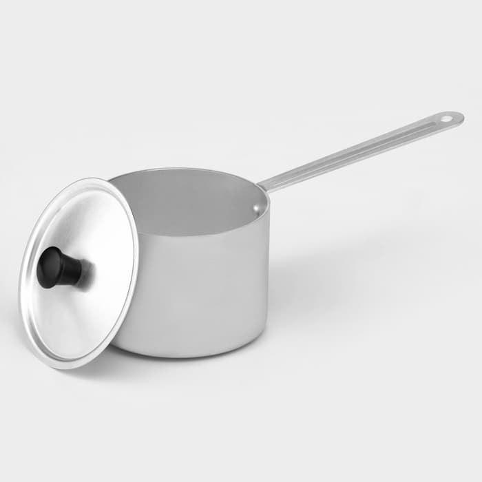 Ковш алюминиевый, 500 мл, металлическая ручка, металлическая крышка