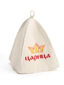 Шапка для бани и сауны «Царица», полиэфир, шерсть, «Добропаровъ»