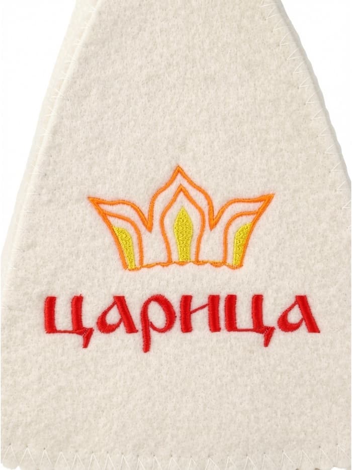 Шапка для бани и сауны «Царица», полиэфир, шерсть, «Добропаровъ»