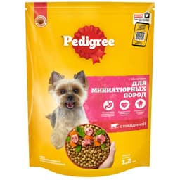 Сухой корм Pedigree для собак мини пород, говядина, 1.2 кг