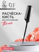 Расчёска для окрашивания, с хвостиком, 23×4 (±1) см, чёрная