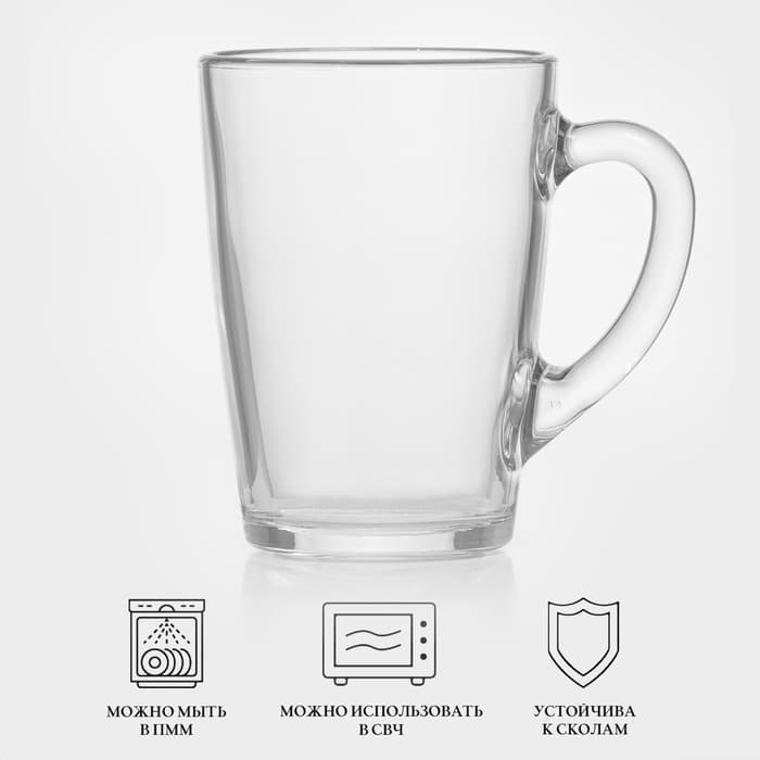 Кружка Luminarc «С добрым утром», 320 мл, стекло, прозрачная