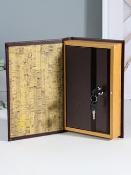 Шкатулка книга - сейф «Государева казна», дерево, искусственная кожа, 26×17×5 см