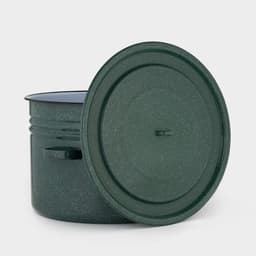 Бак эмалированный, 32 л, d=42.5 см, с крышкой, без декора, зелёный