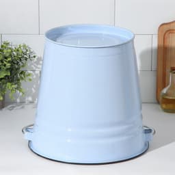 Ведро эмалированное, 12 л, с крышкой, голубое