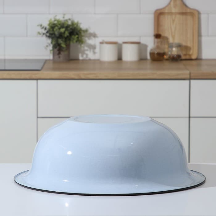 Таз эмалированный, 16 л, 49×15 см, голубой