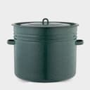 Бак эмалированный, 40 л, d=42 см, с крышкой, без декора, зелёный