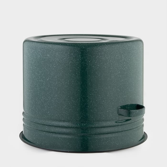 Бак эмалированный, 40 л, d=42 см, с крышкой, без декора, зелёный